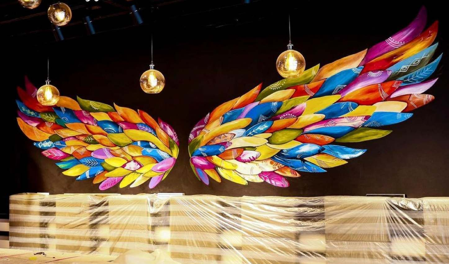 Blenc Art Rainbow Wings Mural
