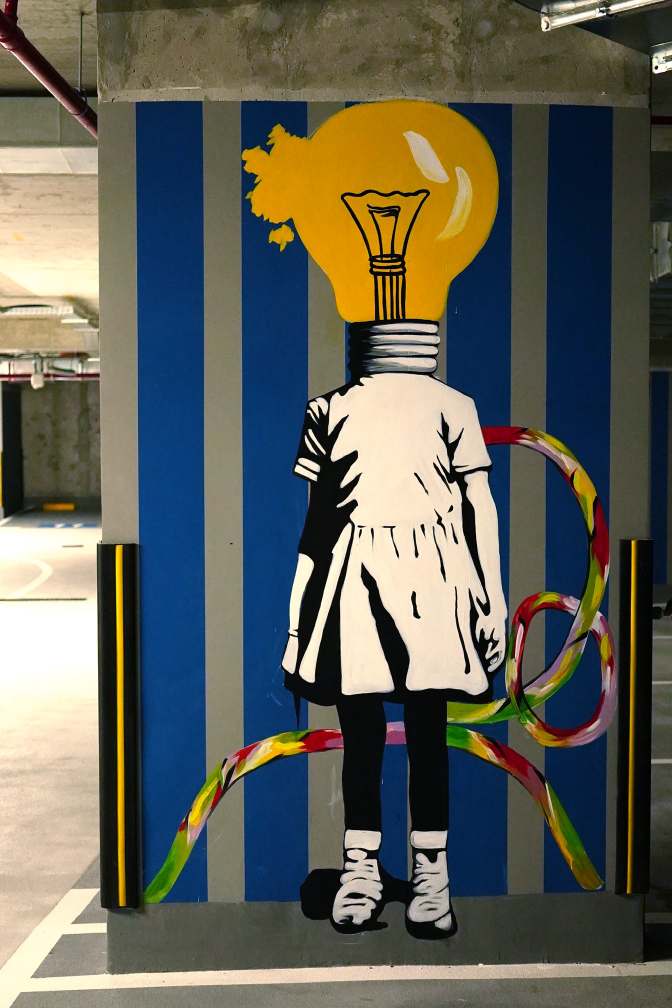 Lightbulb Girl Mural